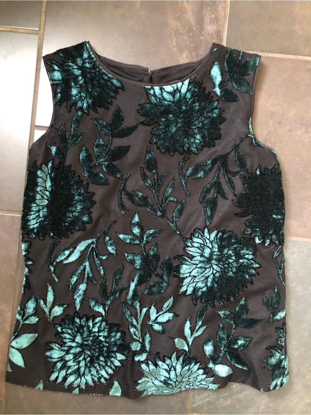 Floral Teal and Black Frank Lyman